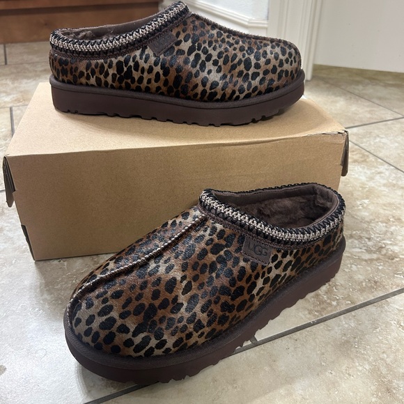 UGG Shoes - NEW in Box UGG Women's Leopard-Print Tasman Slip-On Clog in Brown